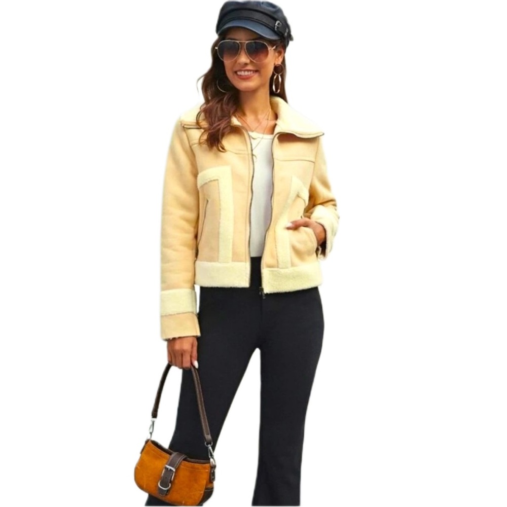 SHEIN Faux Shearling Jacket